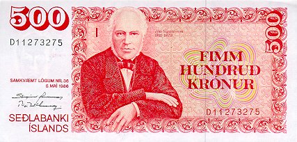 500 Kronen Vorderseite