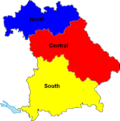 Die 3 Gruppen der Landesliga von 1963 bis 2012