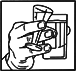 Handhaltung symbolisiert