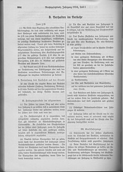 Reichsgesetzblatt 1934, Teil I, S. 864, (Ausführungsbestimmungen zur RStVO, siehe Absatz II.(2))