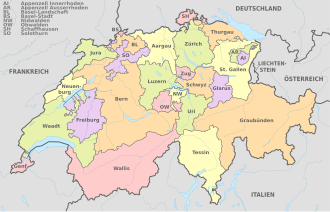 Politische Gliederung der Schweiz: die 26 Kantone
