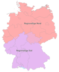 2 Regionalliga-Staffeln von 2000/01 bis 2007/08