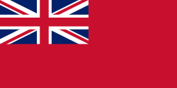 1:2 Handelsflagge des Vereinigten Königreichs(Red Ensign)