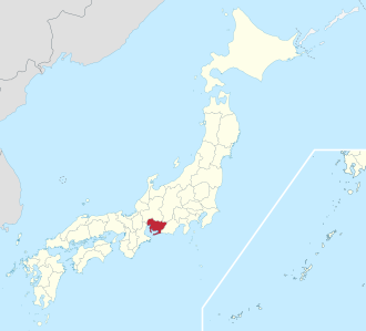 Lage der Präfektur Aichi in Japan