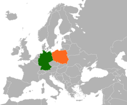 Lage von Deutschland und Polen