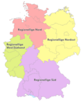4 Regionalliga-Staffeln von 1994/95 bis 1999/2000