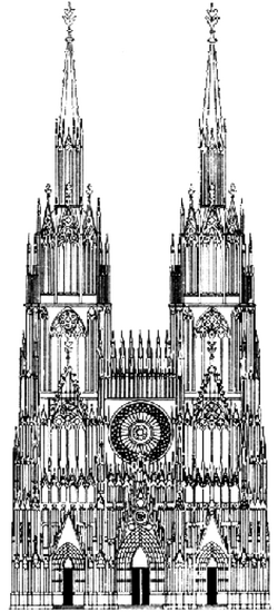 Entwurf für die Westfassade,spätes 13. Jahrhundert