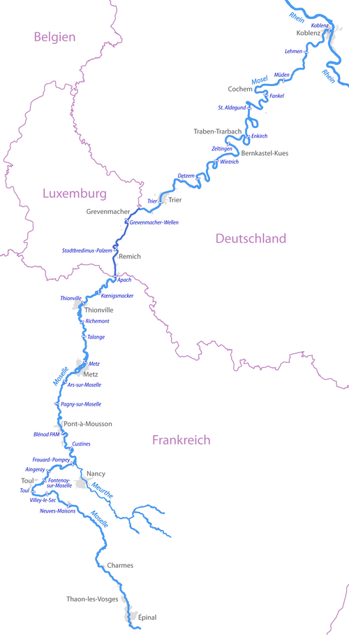 Liste der Moselstaustufen