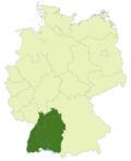 Gebiet der Oberliga Baden-Württemberg