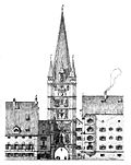 Das Kaufingertor nach dem Sandtnerschen Stadtmodell