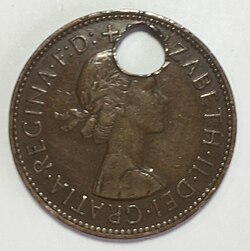 1/2 Penny 1957Queen Elizabeth II