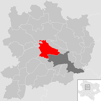 Lage der Gemeinde Senftenberg (Niederösterreich) im Bezirk Krems (anklickbare Karte)