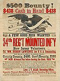Werbeplakat aus dem Amerikanischen Bürgerkrieg