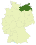 Lage von Mecklenburg-Vorpommern