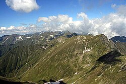 Das Făgăraș-Gebirge ist mit fünf Bergen über 2500 m (darunter auch der Moldoveanu) die am höchsten gelegene Region Rumäniens