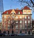 1908 von R. Barbist erbauter deutscher Renaissance-Eckbau am Leonrodplatz (Leonrodstraße 91)