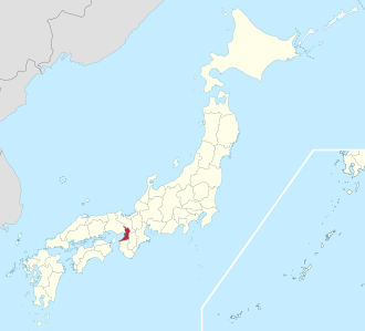 Lage der Präfektur Ōsaka in Japan