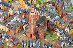 Modell der Stadt 1634 mit Kirche St. Anna