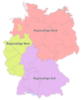 3 Regionalliga-Staffeln von 2008/09 bis 2011/12