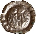 Kurbrandenburgische Münze (15. Jh.), auf der Brust des Adlers Schildchen mit Kurszepter