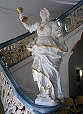 Barockstatue im Treppenhaus des Konvents