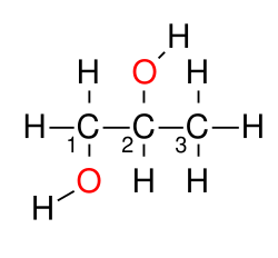 Strukturformel Propan-1,2-diol