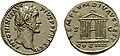 Sesterz des Kaisers Antoninus Pius, Rückseite: „COS IIII“, d. h. 4. Consulat