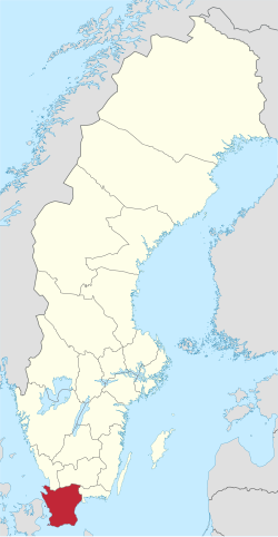 Lage von Skåne län
