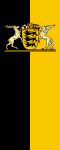 Hängeflagge mit großem Wappen