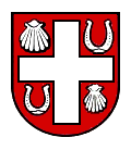 Halzhausen bei Lonsee führt die Jakobsmuschel im Ortswappen.
