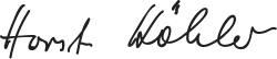 Unterschrift von Horst Köhler