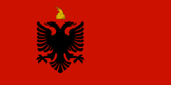 Nationalflagge des Königreiches Albanien 1943–1944