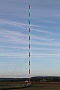 Der 130 Meter hohe Ausblendmast