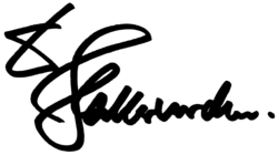 Unterschrift von Dieter Hallervorden