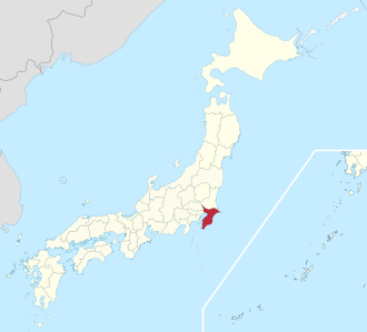 Lage der Präfektur Chiba in Japan