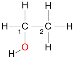 Strukturformel des Ethanols