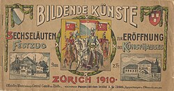 Fritz Boscovits: Album Bildende Künste – Sechseläuten Festzug zur Eröffnung des Kunsthauses, 1910