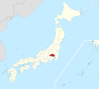 Lage der Präfektur Saitama in Japan