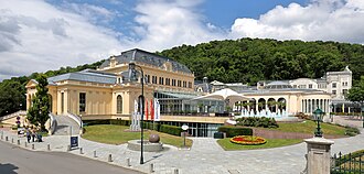 Casino Baden (ehemalige Kuranstalt, errichtet ab 1884, wo schon römische Anlagen standen)