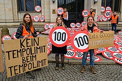 Forderung nach einem Tempolimit als einfachstes Mittel zur Reduktion des CO2-Ausstoßes in Deutschland
