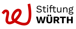 Logo der Stiftung Würth mit roter Bildmarke und schwarzer Schrift der Wortmarke