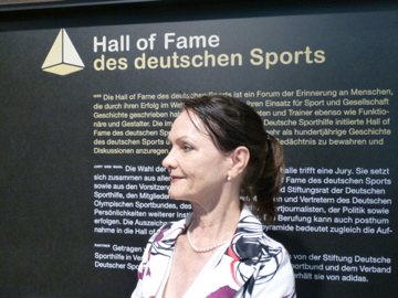 Karin Büttner-Janz 2017 als Gast zur Hall-of-Fame-Ausstellung in Leipzig