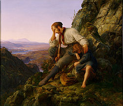 Der Räuber und sein Kind von Carl Friedrich Lessing, 1832