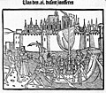 Mittelalterliche Darstellung des Martyriums der Heiligen Ursula