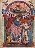 Evangelist Matthäus, Evangeliar der Äbtissin Ada, um 880
