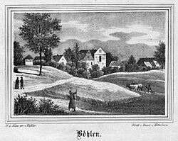 Die Kirche um 1840