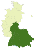 Gebiet der Oberliga Süd
