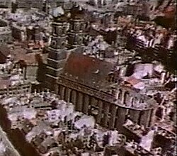 Luftaufnahme kurz nach Kriegsende 1945
