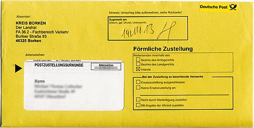 Öffentliche Zustellung